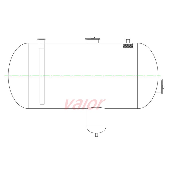 A simplified diagram of a hydrogenation separator showing the demister before the gas outlet.
