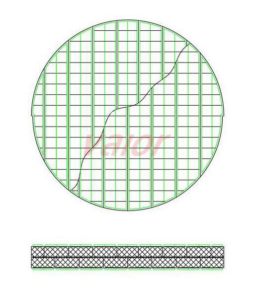 A demister drawing with outer diameter 2700mm, but it is not a standard circle with lower hemi-circle diameter 2662mm.