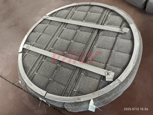 Φ1200mm demister with support ring and hold down beams.