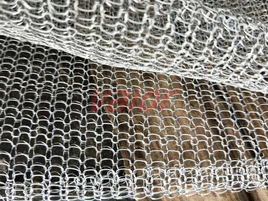It is co-knitted mesh of one strand of metal wire and one strand of PTFE wire.