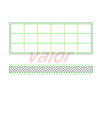 A sketch of desalination demister among those sizes.