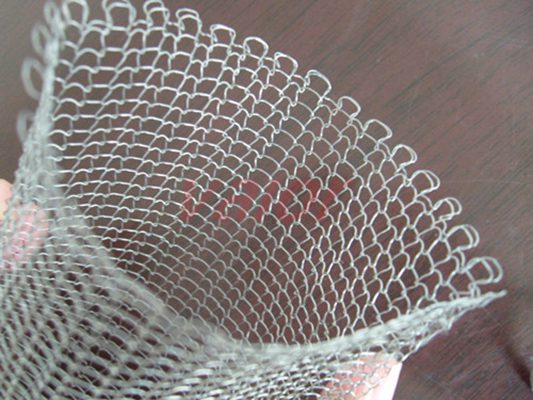 A piece of metal wire knitted mesh sleeve.