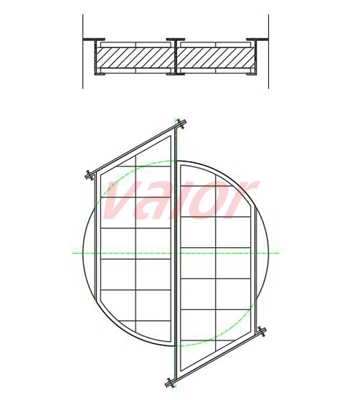 DN1000 withdrawable demister drawing, 2 parts.