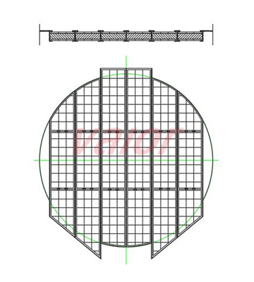 DN3000 withdrawable demister drawing, 18 parts.