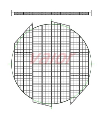 DN5000 withdrawable demister drawing, 28 parts.