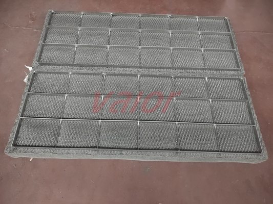 Two pieces of desalination demister are shown here..