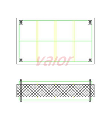 A simple drawing of a demister, that usually is used in boiler steam drum.
