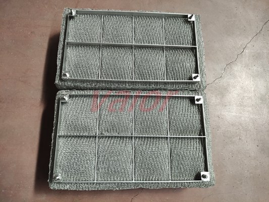 Rectangular demisters pads with bolting for steam drum.